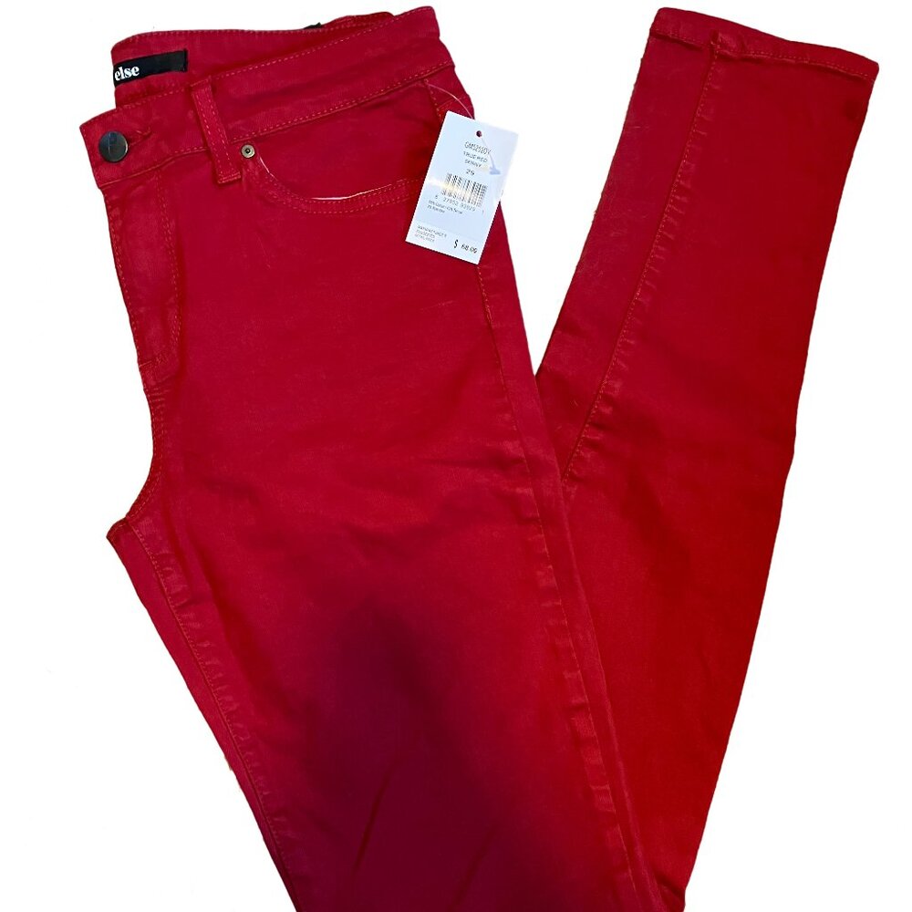 NWT Else True Red Skinny Jeans Size:  29"